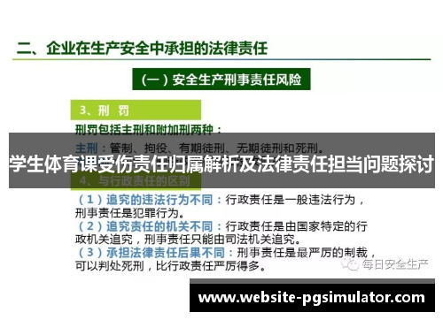 学生体育课受伤责任归属解析及法律责任担当问题探讨